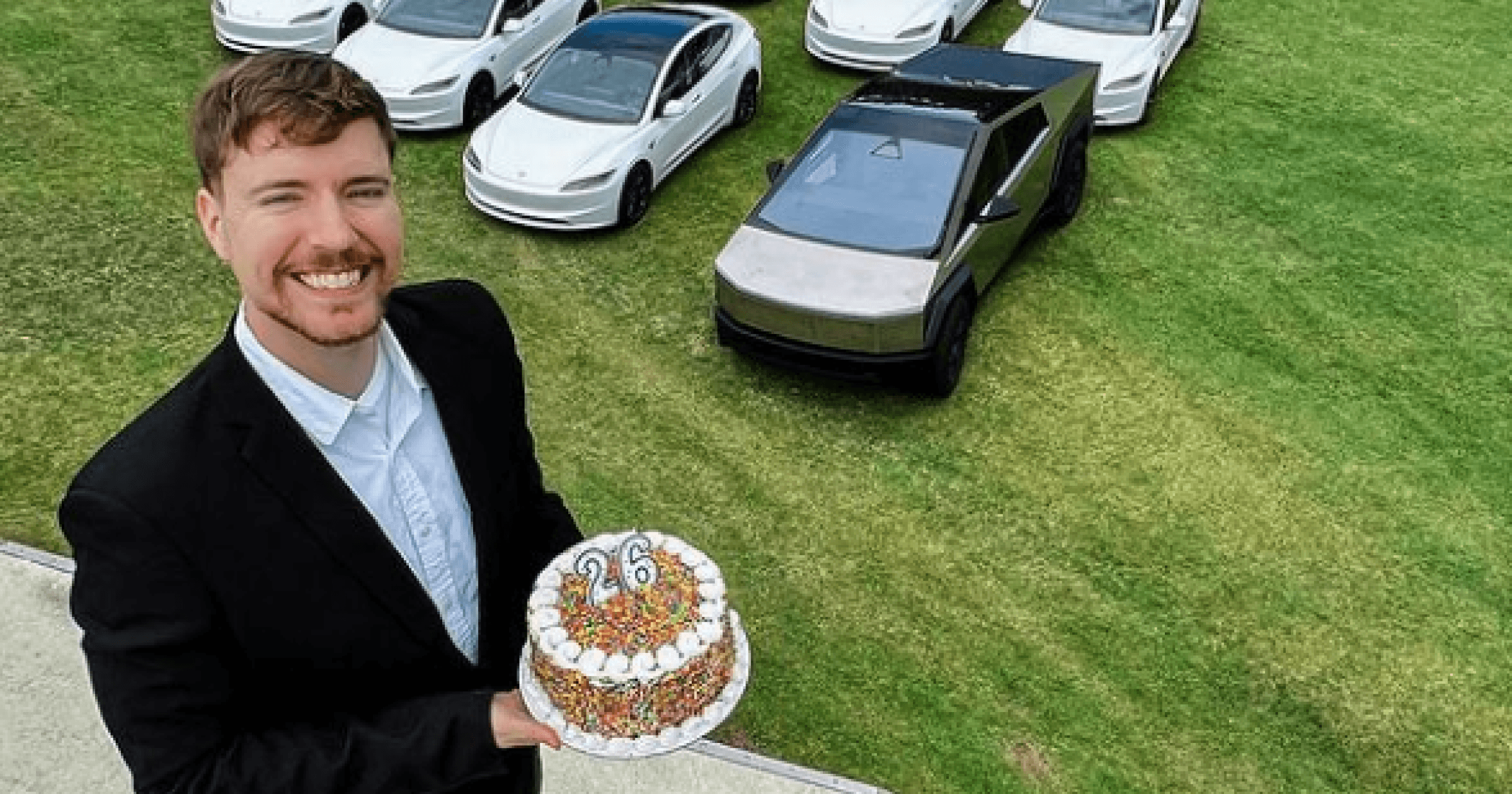 只剩最後一天！MrBeast 生日狂抽 26 台特斯拉，快做「這步驟」把車開回家 在 26 歲生日之際，擁有 2.34 億訂閱的全球最知名 YouTuber 「MrBeast」又創下驚人舉動，宣布將送出最少 26 輛高端電動車——特斯拉（Tesla）。 